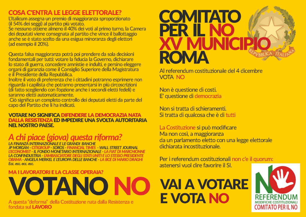 Volantone referendum xv municipio FRONTE